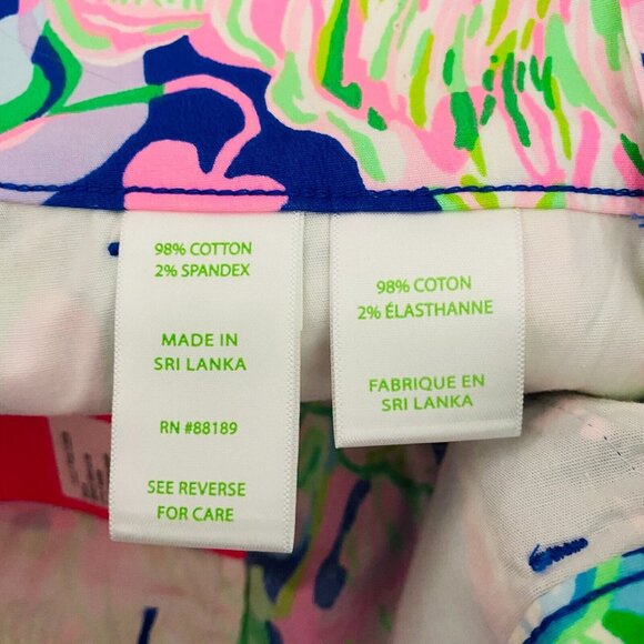 Lilly Pulitzer Shorts Womens Kaden 4 Inch Floral Ladybugs Colorful 00 New - Picture 9 of 9